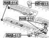 FEBEST NAB-014 Control Arm-/Trailing Arm Bush